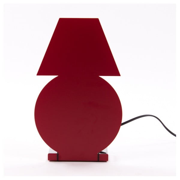 Červená stolová lampa Caoscreo Lampadi