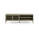 Zelený kovový TV stolík 160x50x35 cm Fayna – Marckeric
