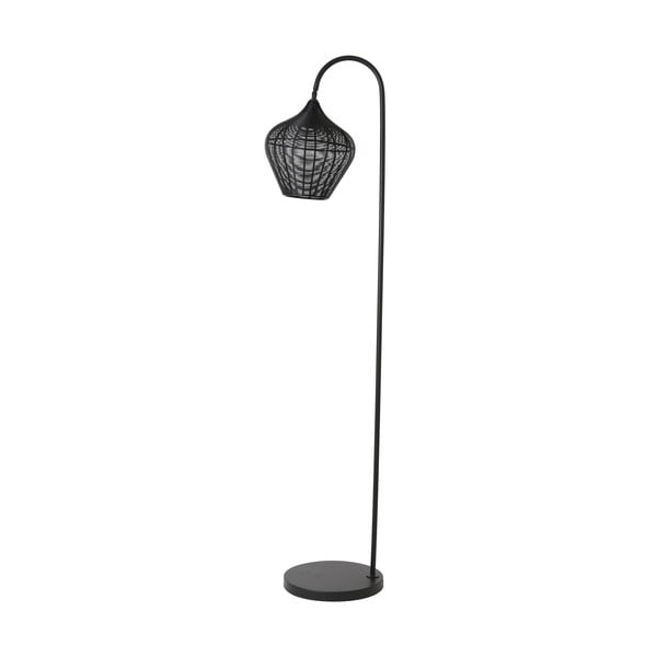 Čierna stojacia lampa (výška 160 cm) Alvaro - Light & Living