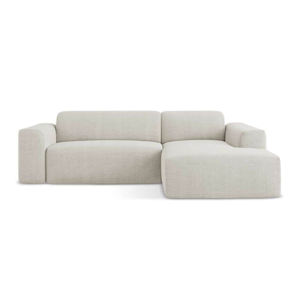 Béžová rohová pohovka (pravý roh/s leňoškou) Keli – Makamii