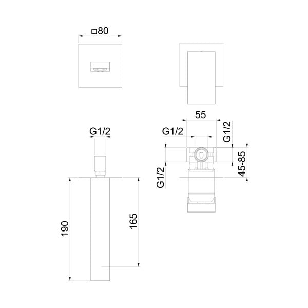 Podomietková umývadlová batéria v lesklej striebornej farbe (1 výstup) Latus – Sapho-image-4