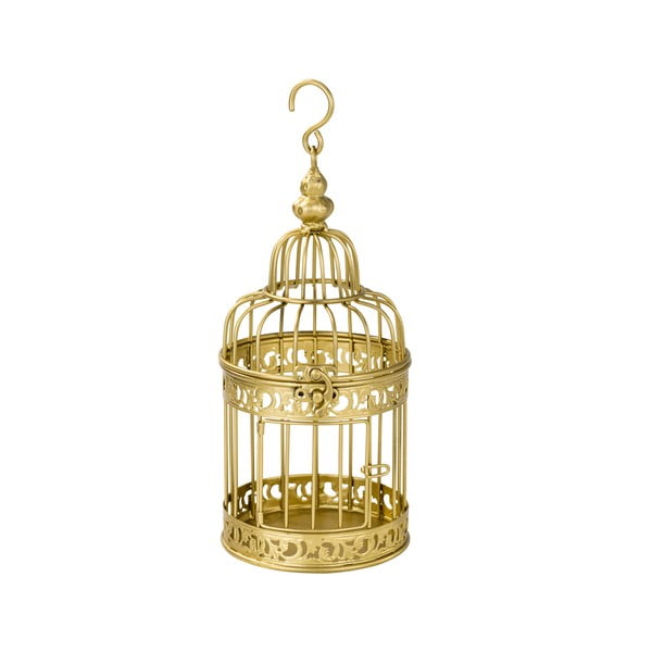 Kovový lampášik Gold Birdcage