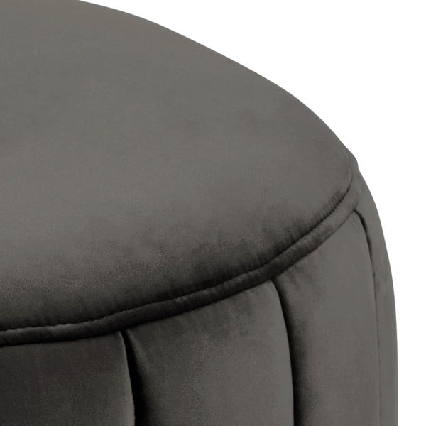 Sivohnedý zamatový puf Actona Doria, ⌀ 60 cm-image-2