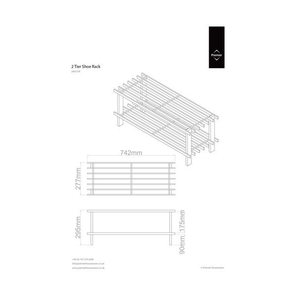 Stojan na topánky z cédrového dreva v prírodnej farbe – Premier Housewares-image-2