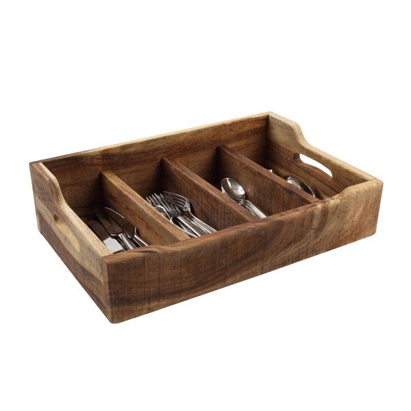 Delený podnos z akáciového dreva T&G Woodware Nordic Natural Cutlery