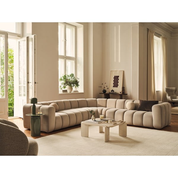 Antracitová zamatová modulárna rohová pohovka Lupine – Micadoni-image-1