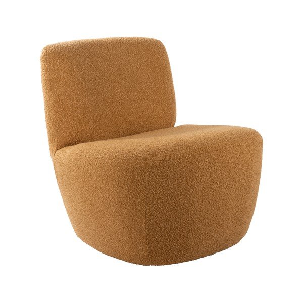 Žlté kreslo z textílie buklé Ada – Leitmotiv