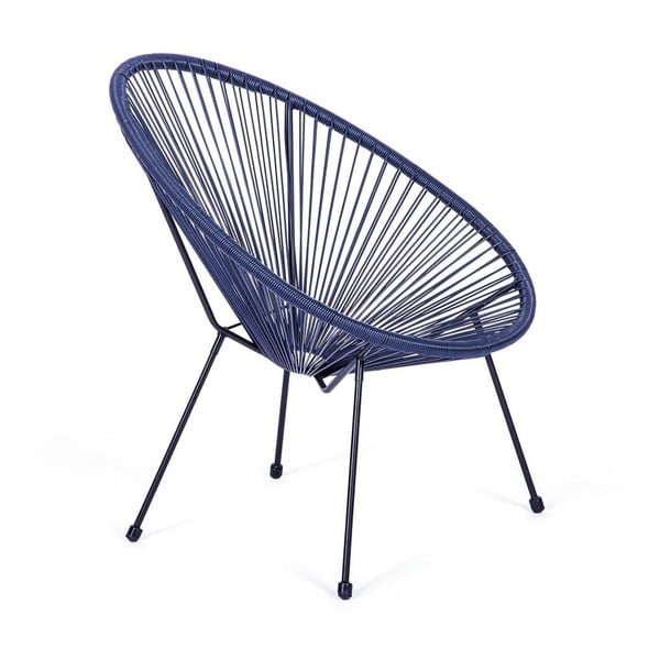 Modré kovové/plastové záhradné kreslo Avocado Comfort – Bonami Selection-image-1