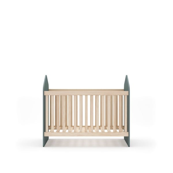 Postieľka v dekore borovice 60x120 cm v prírodnej farbe/sivozelená Estefania – Marckeric-image-2