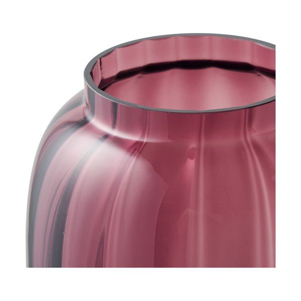 Červená sklenená ručne vyrobená váza (výška  21 cm) – House Nordic-image-3