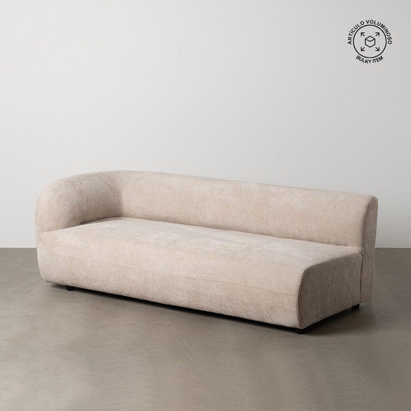 Béžová ženilková pohovka ľavý roh 199 cm Minimal – Ixia-image-1