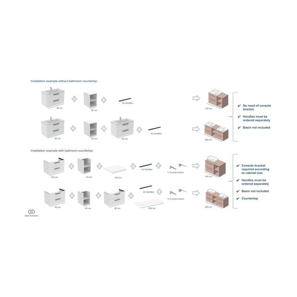 Antracitová doska pod umývadlo 100x51 cm i.Life B – Ideal Standard-image-4