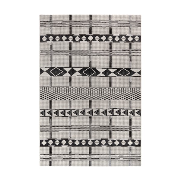 Čierno-sivý vonkajší koberec Ragami Madrid, 120 x 170 cm