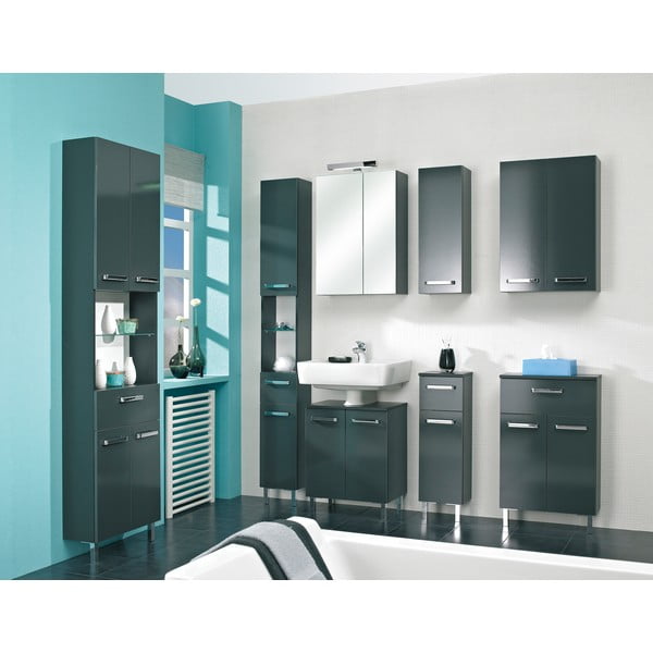 Tmavosivá skrinka pod umývadlo 50x62 cm Set 311 - Pelipal-image-1