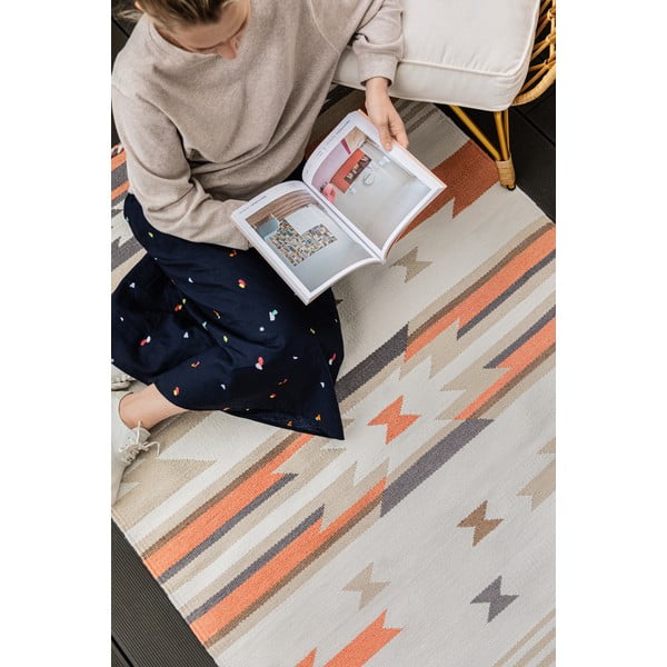 Obojstranný vonkajší koberec z recyklovaného plastu Green Decore Aztec, 120 x 180 cm-image-2