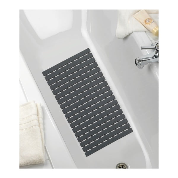 Tmavosivá podložka do sprchy nebo vany Wenko Arinos, 63 × 40 cm-image-1