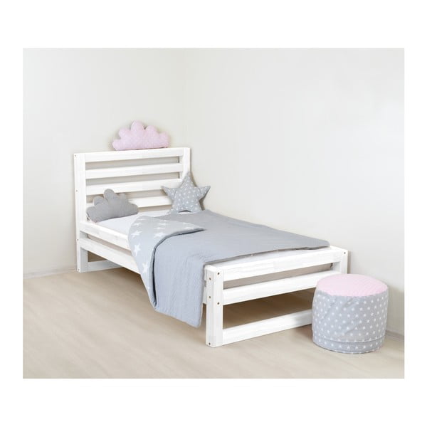 Detská biela drevená jednolôžková posteľ Benlemi DeLu×e, 180 × 120 cm