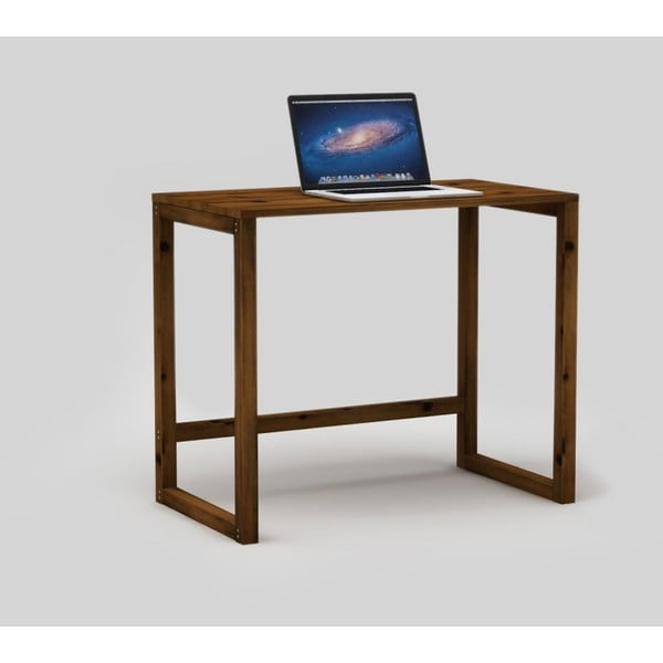Tmavohnedý písací stôl Only Wood Desk