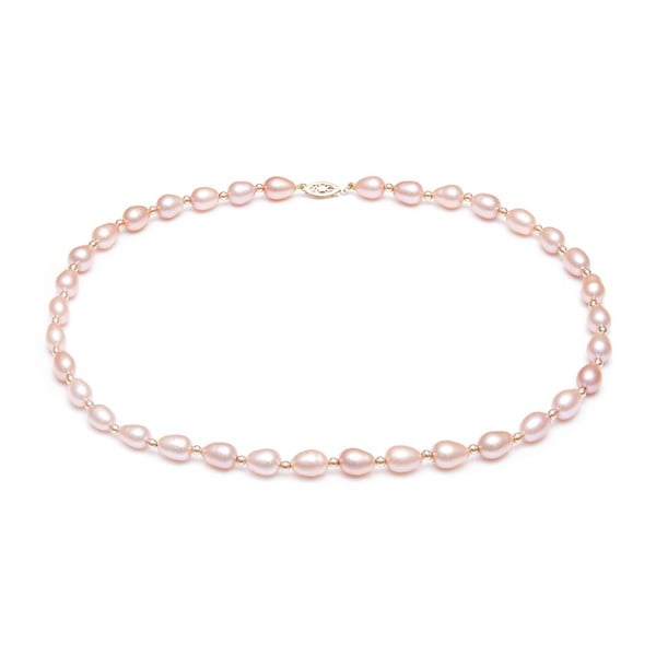 Ružový perlový náhrdelník GemSeller Jona