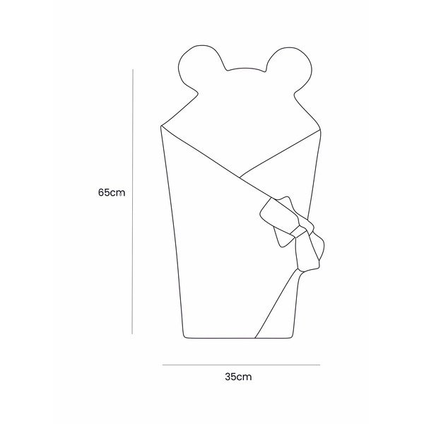 Ružová menčestrová detská zavinovačka 35x65 cm – Meowbaby-image-2