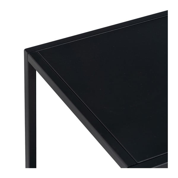 Čierny oceľový TV stolík 120x55 cm – Ixia-image-4