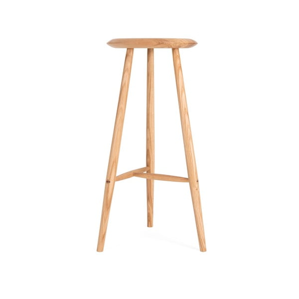 Barová stolička z dubového dreva v prírodnej farbe (výška sedadla 75 cm) Blanc – Gazzda