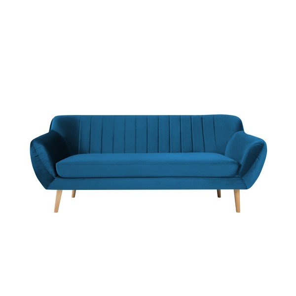 Modrá trojmiestna pohovka Mazzini Sofas Benito