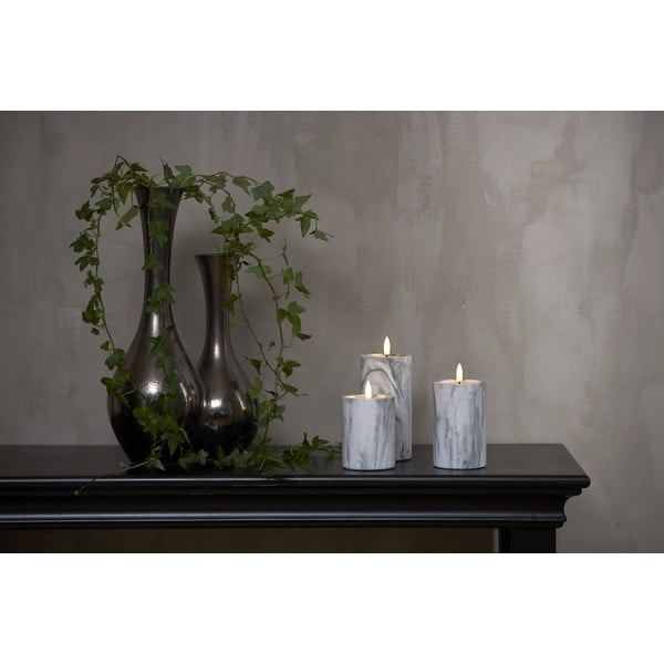 Sivo-biela betónová LED sviečka Star Trading Flamme Marble, výška 15 cm-image-2
