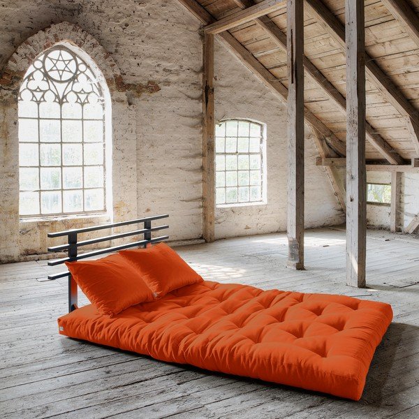Rozkladacia pohovka Karup Shin Sano Black/Orange-image-1