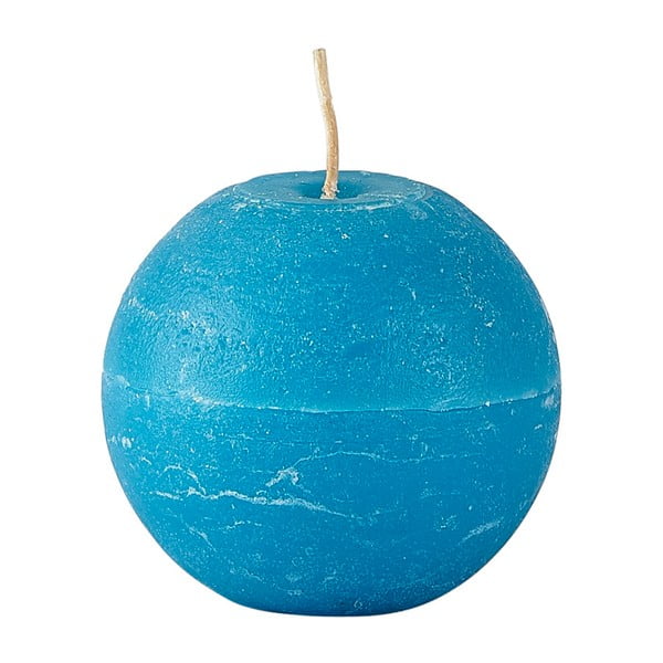 Modrá sviečka KJ Collection Ball, ⌀ 8 x 7,5 cm
