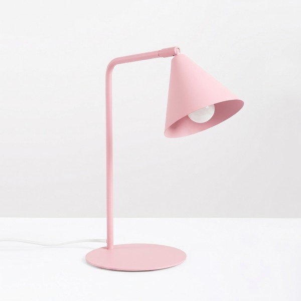 Ružová oceľová stolová lampa s ohýbateľnou konštrukciou (výška  35 cm) Zylo – Sollux-image-4