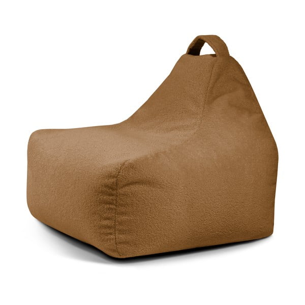Hnedý detský sedací vak z textílie buklé Game Amuse – SLOWDOWN