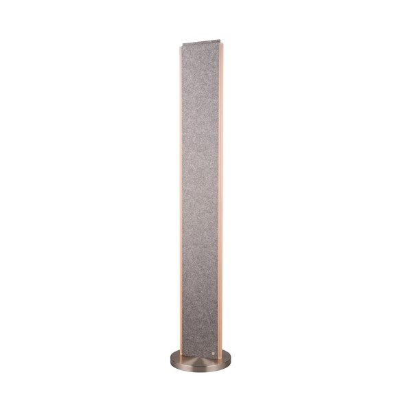Sivá LED stojacia lampa s hlasovým ovládaním/s ovládaním pomocou mobilnej aplikácie s textilným tienidlom (výška  180 cm) Cicara – CINQUE-image-1