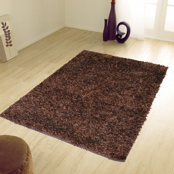 Hnedý koberec Webtappeti Shaggy, 60 x 100 cm