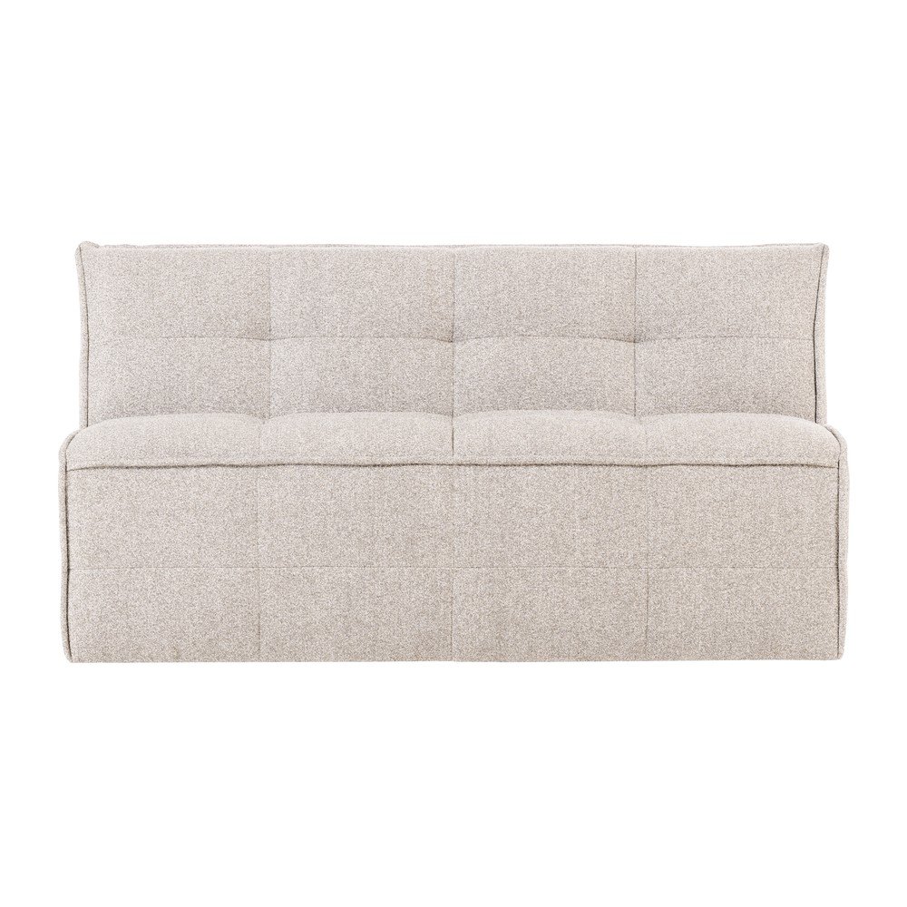 Béžová polstrovaná lavica z textílie buklé Cluster – vtwonen