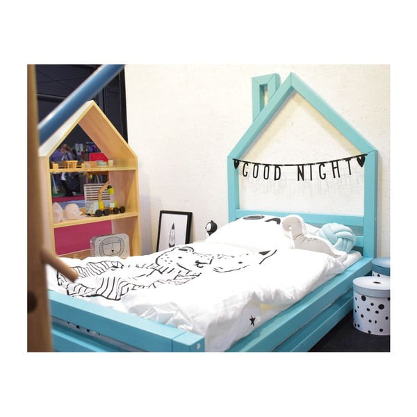 Detská čierna posteľ zo smrekového dreva Benlemi Wally, 80 × 180 cm-image-4