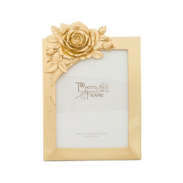Žltý fotorámik v živicovom ráme Mauro Ferretti Glam Rose, 19,4 × 27,5 cm-image-2