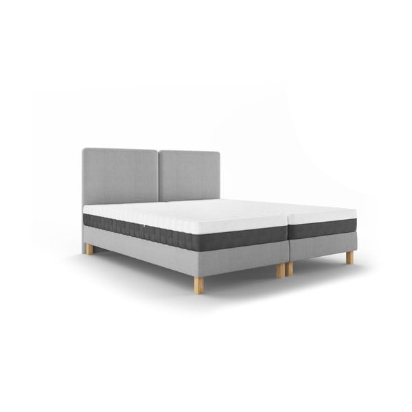 Svetlosivá dvojlôžková posteľ Mazzini Beds Lotus, 160 x 200 cm