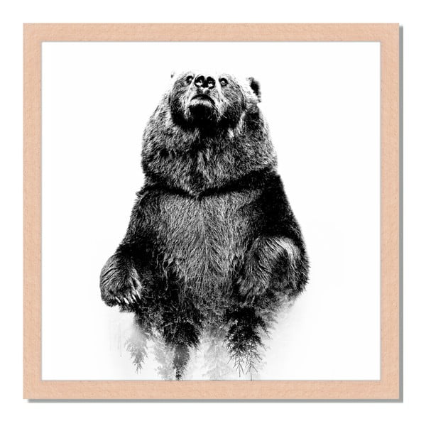 Obraz v ráme Liv Corday Scandi Bear, 40 x 40 cm