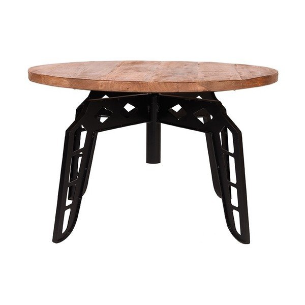 Odkladací stolík s doskou z mangového dreva LABEL51 Pebble, ⌀ 80 cm-image-3