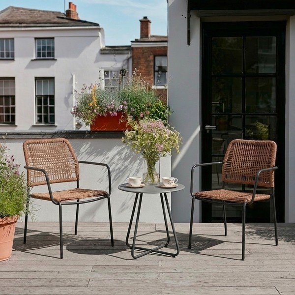 Oceľový okrúhly záhradný stolík ø 45 cm Jable   – Bizzotto-image-1