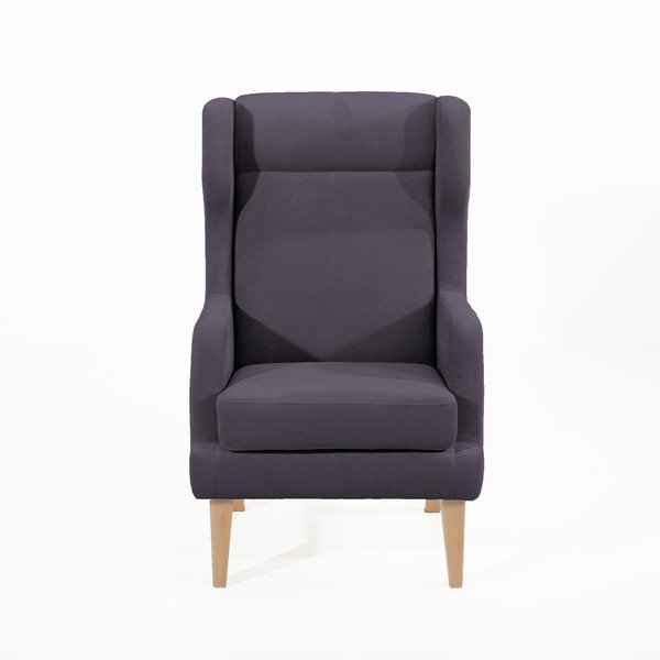 Sivé kreslo ušiak Max Winzer Bennet Suede-image-3