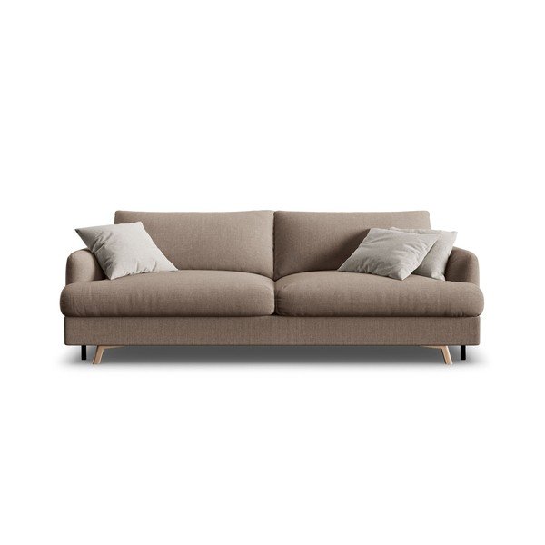 Taupe rozkladacia/s úložným priestorom pohovka 233 cm Naomi – Micadoni -image-1