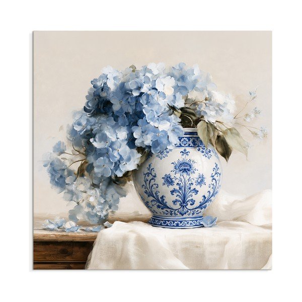 Tlačený obraz na plátne 60x60 cm Porcelain Vase – Styler