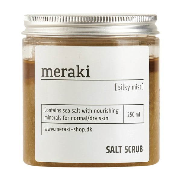 Soľný peeling na telo Meraki Silky mist, 250 ml