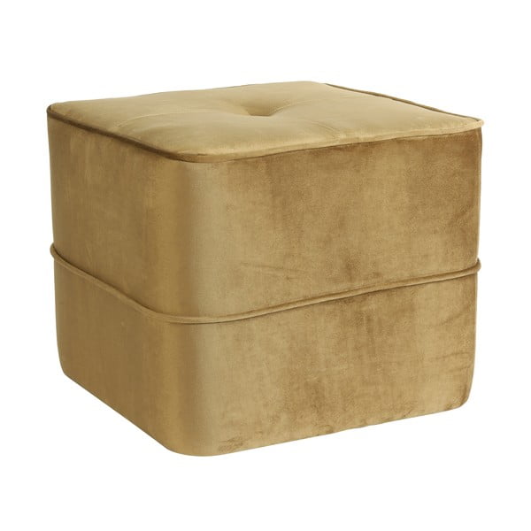 Zamatový taburet v zlatej farbe Kiki – Light & Living