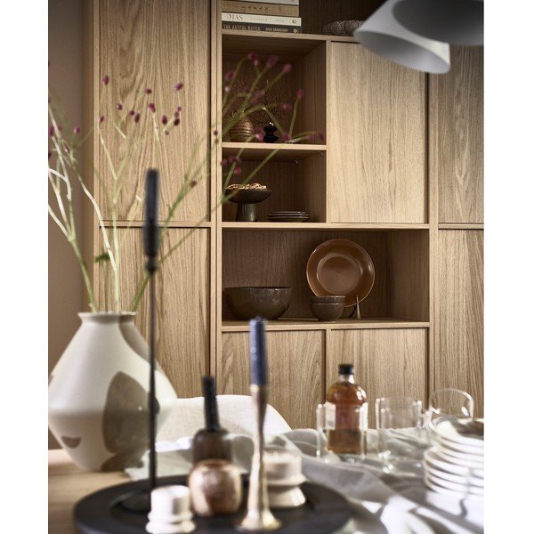 Modulárna knižnica v dekore duba v prírodnej farbe 77x199 cm Modulair – vtwonen-image-4