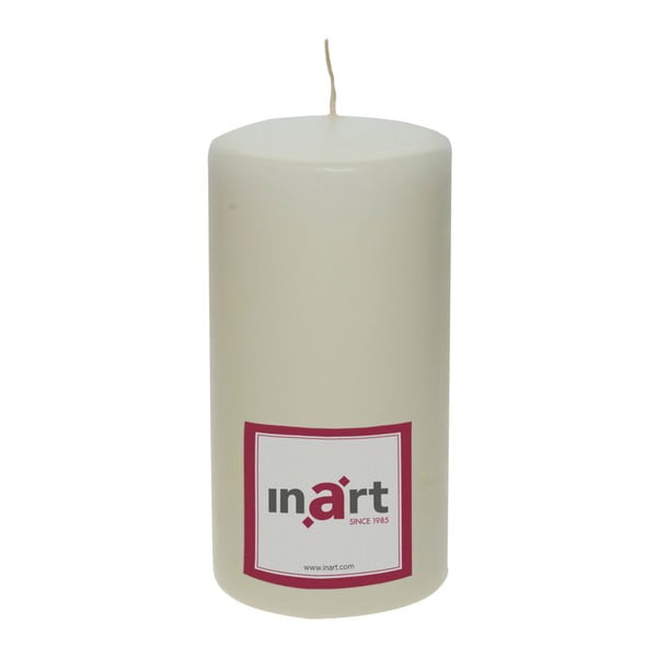 Krémovobiela sviečka InArt, výška 18 cm