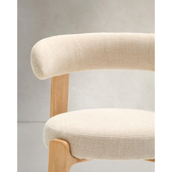 Béžová/v prírodnej farbe jedálenská stolička z jaseňového dreva Granite – Kave Home-image-3