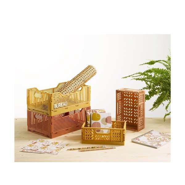 Plastový úložný box v lososovej farbe 30x20x11.5 cm – Homéa-image-4